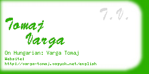 tomaj varga business card